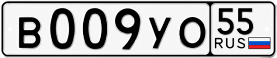 Купить гос номер В009УО 55