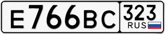 Купить гос номер Е766ВС 323
