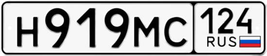 Купить гос номер Н919МС 124