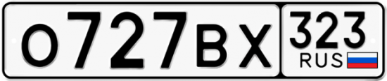 Купить гос номер О727ВХ 323
