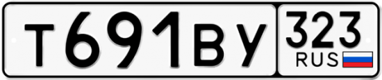 Купить гос номер Т691ВУ 323