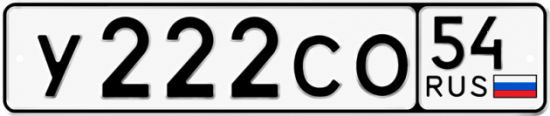 Купить гос номер У222СО 54