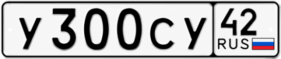 Купить гос номер У300СУ 42