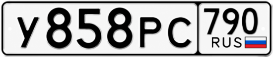 Купить гос номер У858РС 790