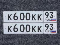 Фото автомобильного номера К600КК 93