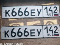 Фото автомобильного номера К666ЕУ 142