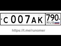 Фото автомобильного номера С007АК 790